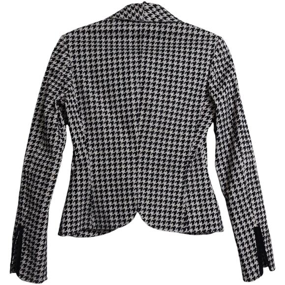 Gianfranco GF FERRE Womens Houndstooth Single Button Shawl Collar Blazer Jacket - Picture 4 of 8